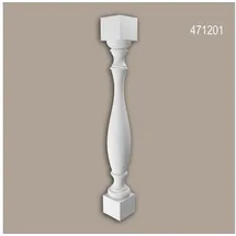 Profhome Vollbalustrade Pfeiler Außenstuck Balustrade Fassadenelement Neo-klassizismus-stil Weiß