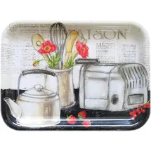 Lashuma Rechteckiges Melamintablett 31x23 cm, Serviertablett aus Italien, Kunststofftablett klein Design: Landhaus