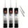 vasalat Sikaflex-252 Konstruktionsklebstoff 300 ml weiß 3er Set mit 5 Düsenspitzen