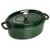 Staub Cocotte 29 cm oval basilikumgrün