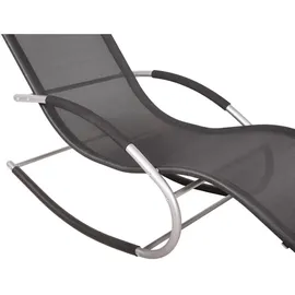 deluke Schaukelliege 160 x 62 x 89 cm Schwarz