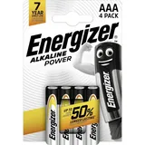 Energizer Power LR03 Micro (AAA)-Batterie Alkali-Mangan 1.5V 4St.