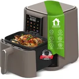 TURBO TRONIC TurboTronic Heißluftfritteuse XL grau