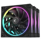 Deepcool FL12, Gehäuselüfter - Schwarz 3er Pack, 120 mm