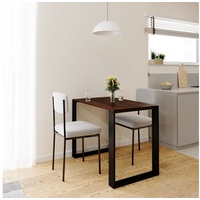 AKKE Esstisch, Esszimmertisch LOFT Schwarze Beinen Küchentisch Bürotisch 2mm-PVC 60 cm x 75 cm x 90 cm
