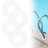 4pcs Pool Ladder Escutcheon poolleiter Stufen ersatz, Poolleiter-Rosettenabdeckungen für eingelassene Poolleiter, handlauf Halterung, Schwimmbadleiterteile für Rohre mit 1,9 Zoll Innendurchmesser