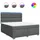 vidaXL Boxspringbett 180 x 200 cm Dunkelgrau