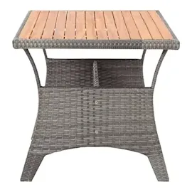 vidaXL Gartentisch Grau 120x70x66 cm Akazie Massivholz