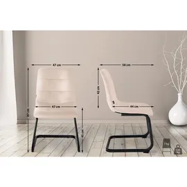 Möbel Kraft Schwingstuhl creme ¦ Maße (cm): B: 47 H: 87