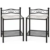 moebel-direkt-online Nachtschrank Dagmar 44 x 32 x 63 cm Schwarz