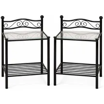 moebel-direkt-online Nachtschrank Dagmar 44 x 32 x 63 cm Schwarz