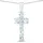 vira jewels Kette mit Anhänger 925 Sterling Silber rhodiniert Glänzend Aquamarine hellblau weiß