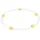 Amor Perlenarmband mit Herzen gelbgoldfarben 17 cm