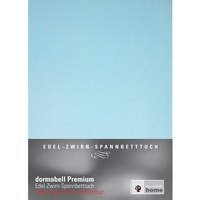 dormabell Premium Jersey-Spannbetttuch hellblau - 120x200 bis 130x220 cm (bis 24 cm Matratzenhöhe)