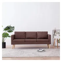 vidaXL 3-Sitzer-Sofa Stoff Braun