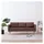vidaXL 3-Sitzer-Sofa Stoff Braun