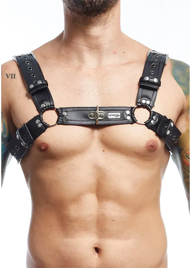 MOB - DNGEON SCHWARZER HARNESS-GÜRTEL, EINHEITSGRÖSSE