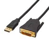 Amazon Basics Verbindungskabel DisplayPort auf DVI 1,82 m Schwarz