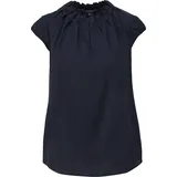 Comma comma Satinbluse mit Raffung Navy 44