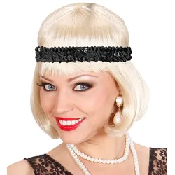 Schwarzes 20s Stirnband Joy - OS
