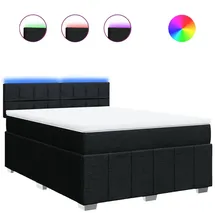 vidaXL Boxspringbett 140 x 200 cm Schwarz