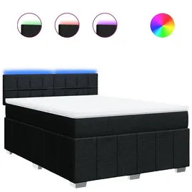 vidaXL Boxspringbett 140 x 200 cm Schwarz