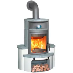 HARK Kaminofen »Avenso GT ECOplus«, naturstein, Stahl/Keramik,  8 kW, Dauerbrand geeignet - grau