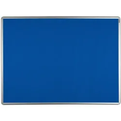 Textil-Pinnwand ekoTAB mit Alurahmen, 900 x 600 mm, blau
