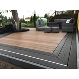 KAHRS WPC Terrassendielen, 20x140 mm, Massiv, Anthrazit, Grob/Strukturiert