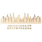 Adventskalenderleiste "Wichtel" aus Holz, 44,2 x 12 cm