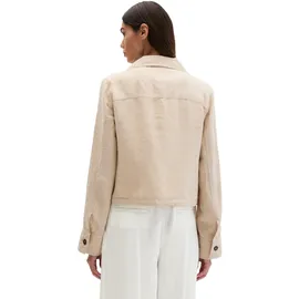 Marc O'Polo Kurzjacke MARC O'POLO "mit aufgesetzten Taschen", Damen, Gr. 36, sandpaper, Obermaterial: 100% Leinen, unifarben, regular fit, normaler Saum, Jacken Kurzjacke