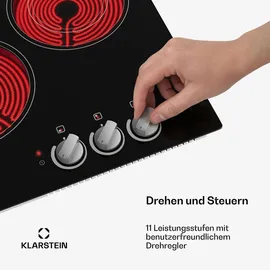 Klarstein Glaskeramikkochfeld 45 cm 3 Zonen