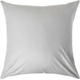 Homescapes - Kopfkissenbezug Fadendichte 200 Silber Grau, 80 X 80 cm