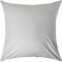 Homescapes - Kopfkissenbezug Fadendichte 200 Silber Grau, 80 X 80 cm
