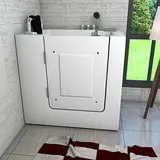 Acquavapore - Sitzwanne Whirlpool Badewanne Mit Tür S02wp-th-a 78x100cm - Weiß