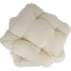 2er-Set Sitzkissen Dublin, Stuhlkissen Kissen, 41x38x8cm ~ creme