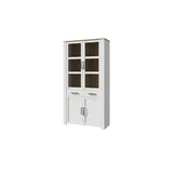 Forte Highboard Bohol 106,4 x 205,4 x 42 cm Riviera Eiche / Sibiu Lärche hell