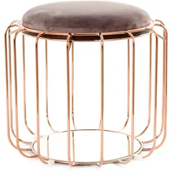 Kayoom Beistelltisch / Pouf Comfortable 110 Dunkelviolett / Ros?