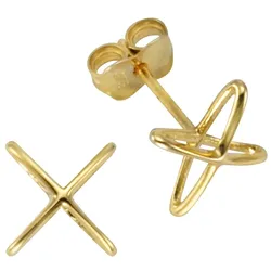 Celesta Gold Ohrringe 375 Gold Kreuz
