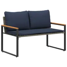 vidaXL Gartenbank 115 x 65 x 72 cm Grau und Marineblau