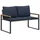 vidaXL Gartenbank 115 x 65 x 72 cm Grau und Marineblau