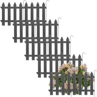 Gartenzaun Rasenkante Beetumrandung Palisade Graphit Kunststoff 10er Set 30x30