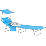 SoBuy Gartenliege OGS48 200 x 60 x 30 cm Blau