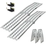 Trutzholm Auffahrrampe 230 cm 1360 kg klappbar Aluminium geriffelt silber 2 St.