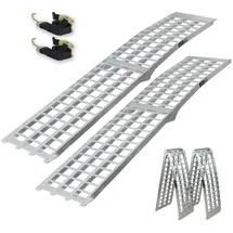 Trutzholm Auffahrrampe 230 cm 1360 kg klappbar Aluminium geriffelt silber 2 St.