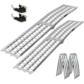 Trutzholm Auffahrrampe 230 cm 1360 kg klappbar Aluminium geriffelt silber 2 St.