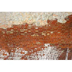 Fototapete PAPERMOON "STEINWAND-STEIN STRUKTUR HOLZWAND ZIEGELWAND WANDTAPETE", bunt, B:4,00m L:2,60m, Vlies, Tapeten