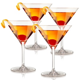 Spiegelau 4-teiliges Cocktailgläser-Set, Longdri8nkgläser, Kristallglas, 165 ml, Perfect Serve Collection Cocktailglas/Martiniglas 4er Set