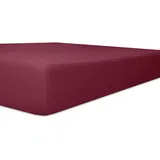 Kneer Spannbettlaken Q93 Exclusive-Stretch 90 x 190 - 100 x 220 cm burgund