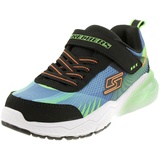SKECHERS Jungen Thermoflux 2.0 Kodron sneakers sports shoes, Blue Lime Textile Black Orange Trim, 34 EU